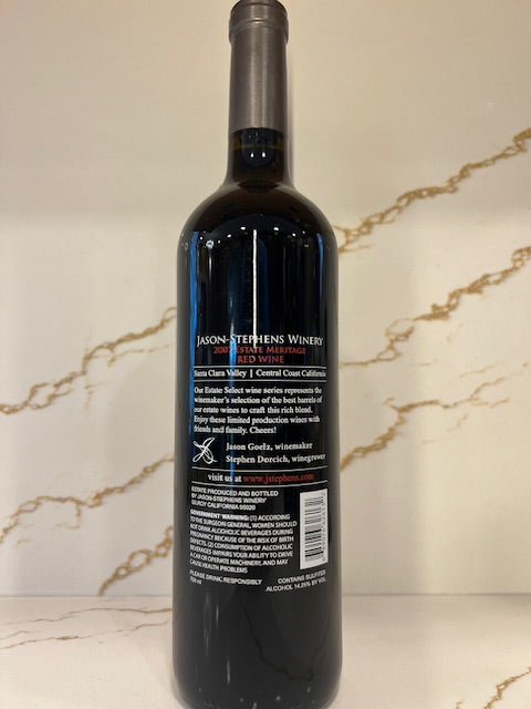 2007 Estate Meritage Santa Clara Valley Jason Stephens Winery 87 points