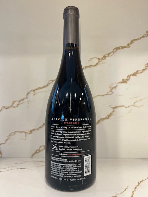 2006 Estate Syrah Santa Clara Valley Jason Stephens Winery 84 points