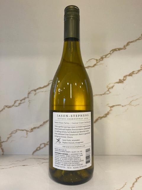 2009 Estate Chardonnay Santa Clara Valley Jason Stephens Winery Silver Medal