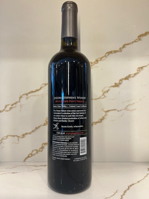 2013 Petit Verdot Santa Clara Valley Jason Stephens Winery 85 points