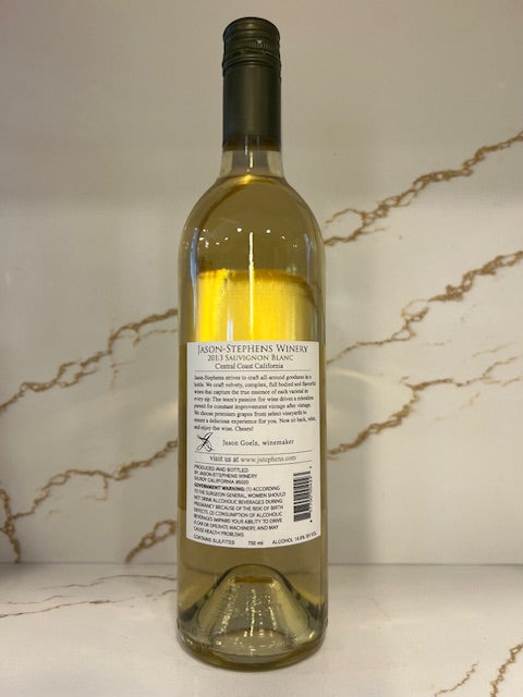 2013 Sauvignon Blanc Central Coast California Jason Stephens Winery
