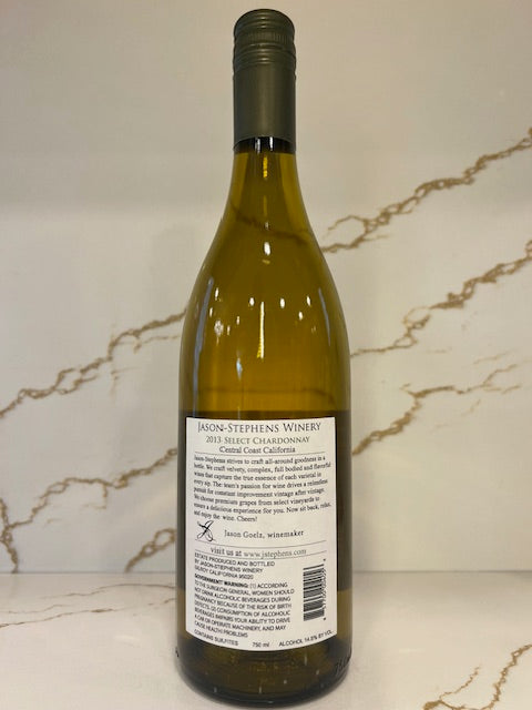 2013 Select Chardonnay Central Coast California Jason Stephens Winery