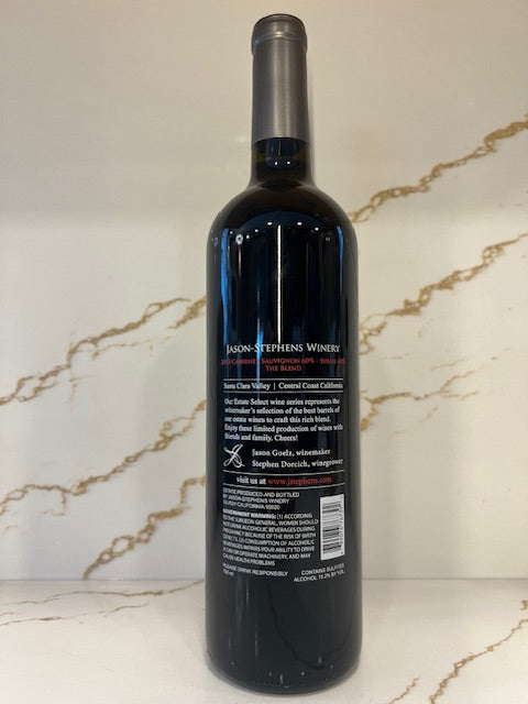 2013 The Blend Cabernet Sauvignon Syrah Santa Clara Valley Jason Stephens Winery 90 points