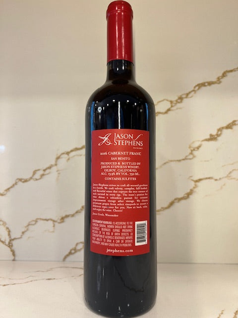 2016 Cabernet Franc San Benito Jason Stephens Winery 90 pts